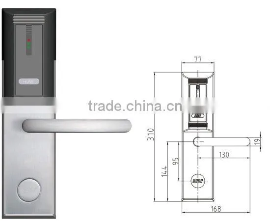 CE hotel RF card door lock