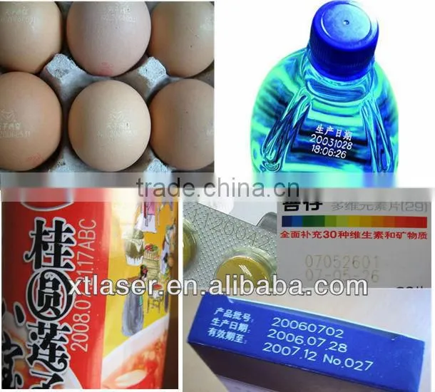Hot sale plastic Packaging bottles CO2 laser mark machine