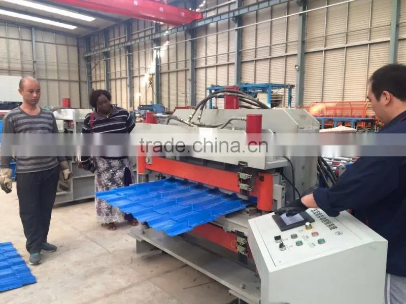widely used double layer roll forming machine for trapezoidal and corrugated for roof