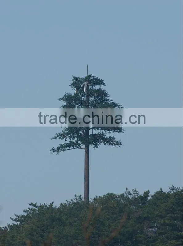 Telecom galvanizd steel monopole antenna tower