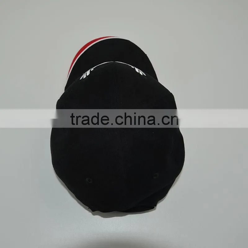 Wholesale Custom Black Sport Baseball Hat 6 Panel Baseball Caps