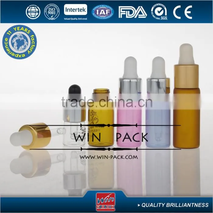 5ml 10ml 12ml clear essential oil bottle with dropper and aluminum cap