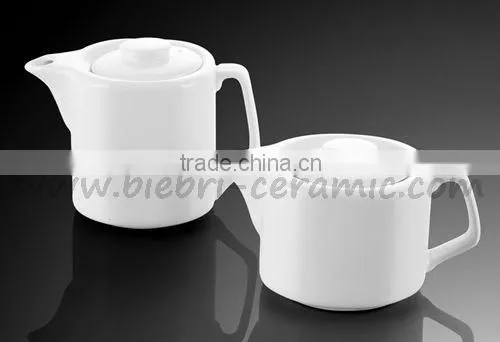 300ml To 2000ml Plain/Ivory White Ceramic Porcelain Coffee Pots