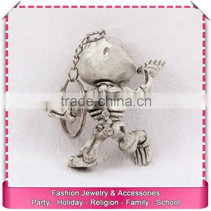 Custom metal keychains for men, skull shaped keychains personalized
