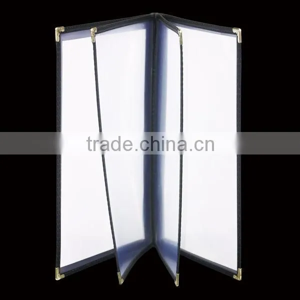 Leather custom fashion hotel menu cover for hotel using