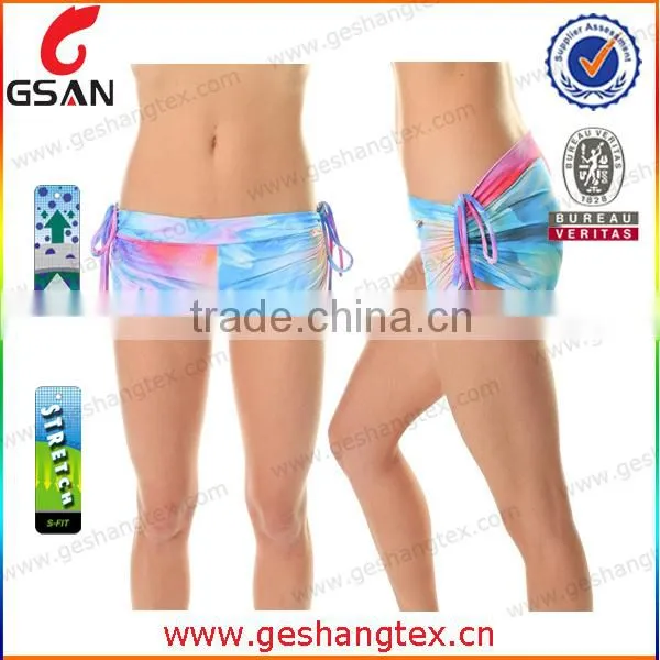 Sublimation printing dance shorts, quick dry dance wear