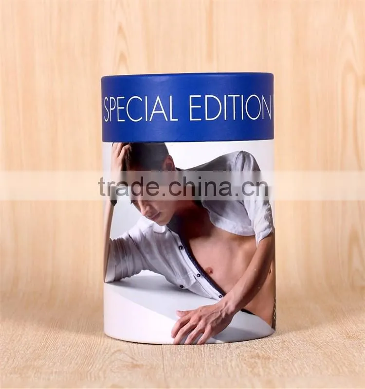 Custom Cylinder Cardboard T-shirt Packaging Box