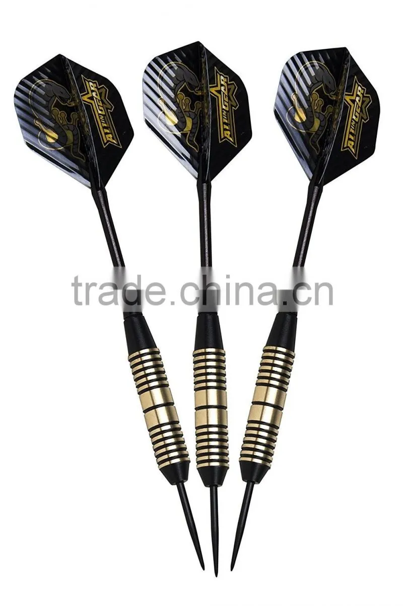Darts 24 Grams, Brass Barrels And Features Steel Tips, 6 Aluminum Shafts, 3 PET Flights.