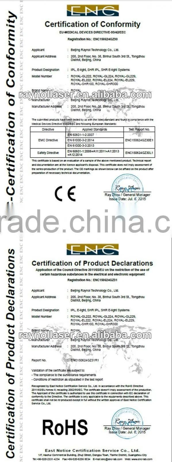 Ce Approval Vertical IPL Skin Rejuvenation Salon Machine