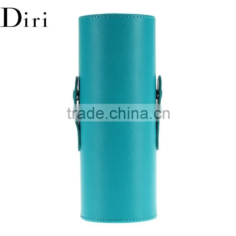 Wholesale makeup brush set 12 pcs leather cup green