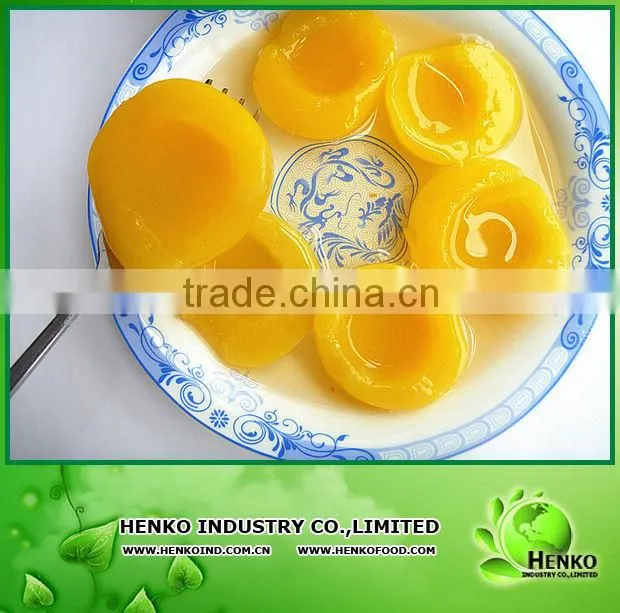 2014 crop Canned fruit yellow peach in syrup