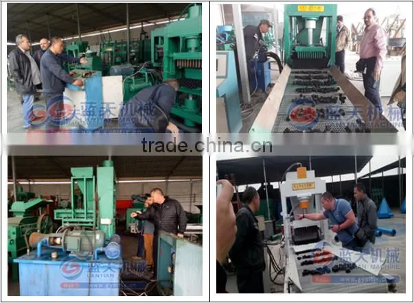 Hydraulic briquetting oak wood charcoal powder briquette making machine