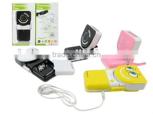 2013 New Mini portable No-leaf air condition Foldable fan USB desktop