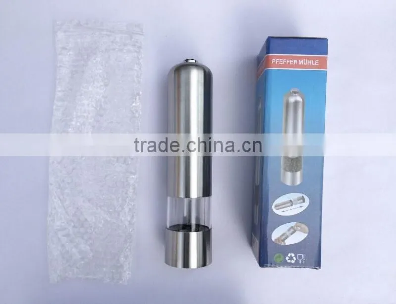 Stainless Steel Rechargeable electrical Salt and Pepper Mills