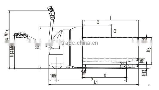 China brand high quality double lift 2 ton electric pallet truck