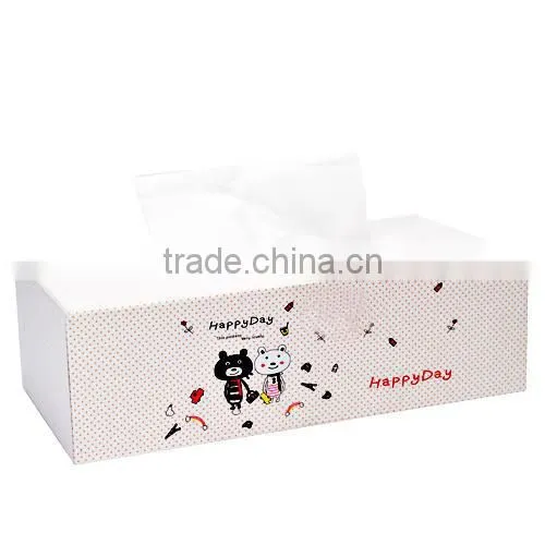 cute bear printed rectangle tissue holder box