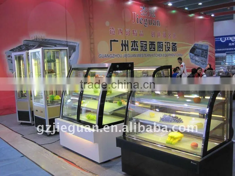 four sided upright rotary cake display refrigerator