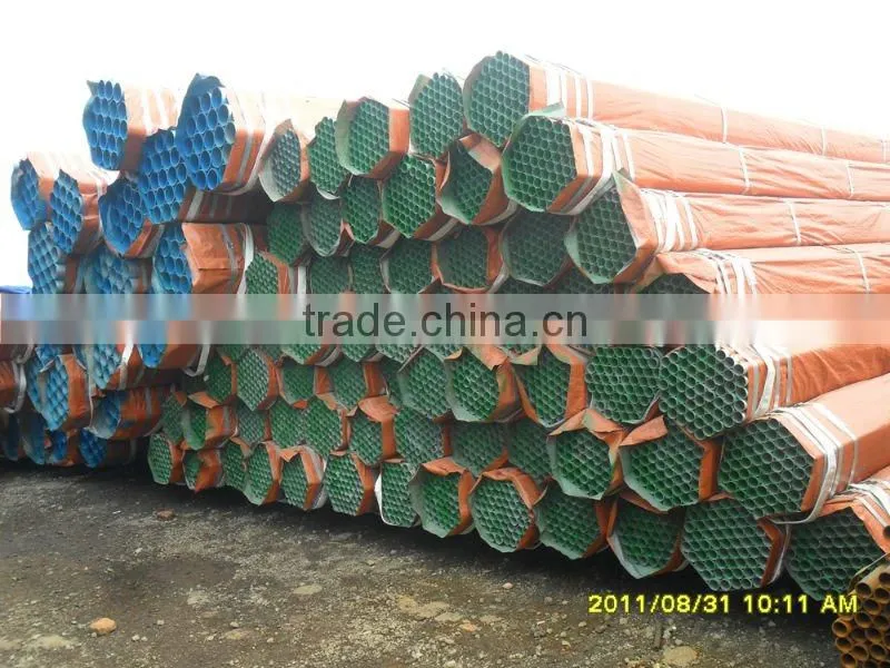 welded galvanized steel pipe line