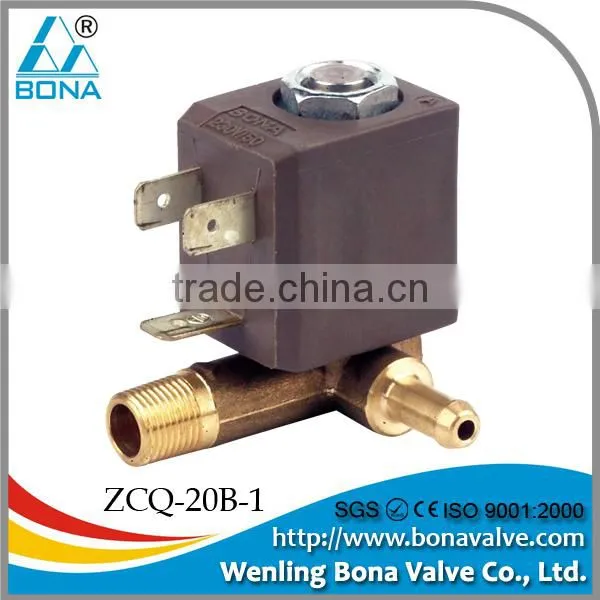 1/8"x6.5mm Brass steam control valve 12V 24V 42V Soleonid Valve ZCQ-20B-4