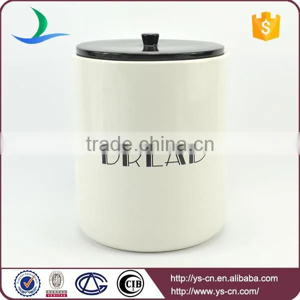 Wholesale modern style decal set of 5 ceramic kitchen canister sets