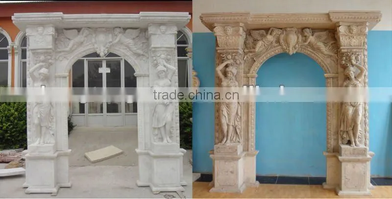 Clasical Marble Door Arch Surround Pattern Carving