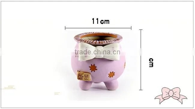 Korean style hand painting ceramic small decorative flower pots