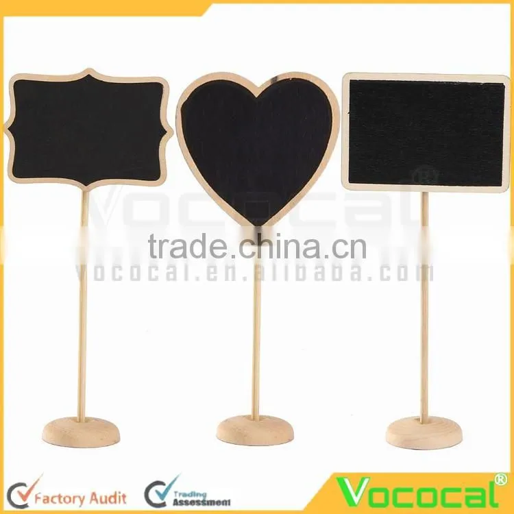 10 Pcs Mini Wood Blackboard Chalkboard Easel With Stand And Sturdy Thick Base
