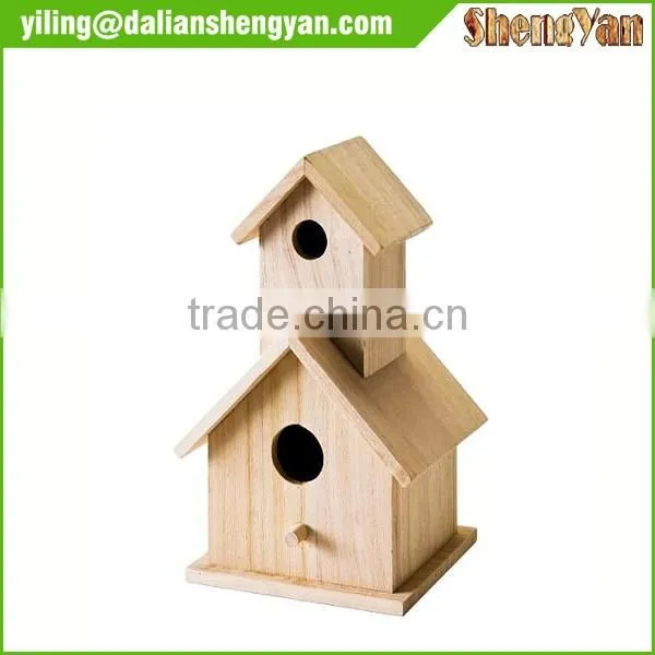 New unfinished decorated wooden bird house wholesale
