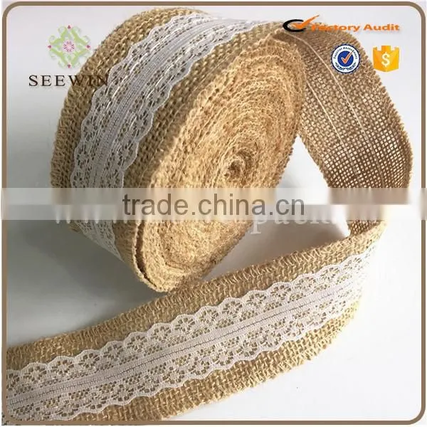 beautiful lace raw jute price roll for decoration