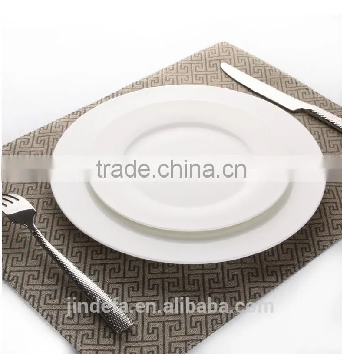 white fine porcelain ceramic dinner plate for wedding