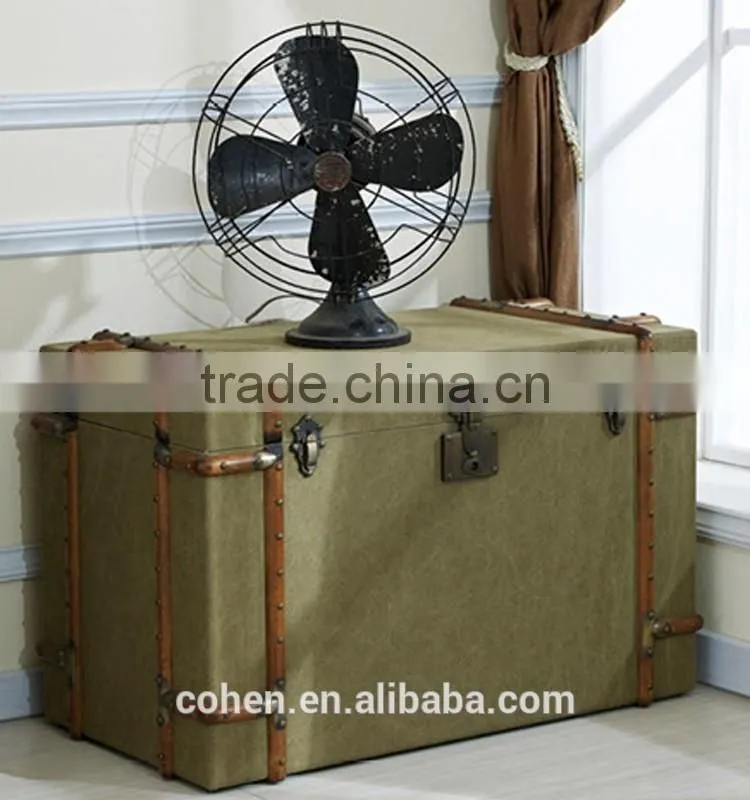 2016 Cohen furniture new design eco-friendly army green solid wooden tv table/canvas tv stand/fabric livingroom furniture