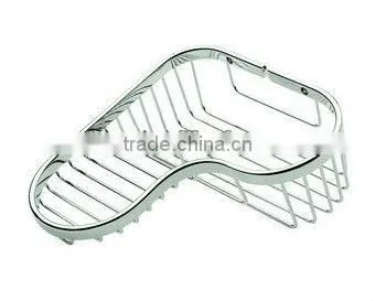 Chrome Wire Basket for Wall Mounted Displays Shelving
