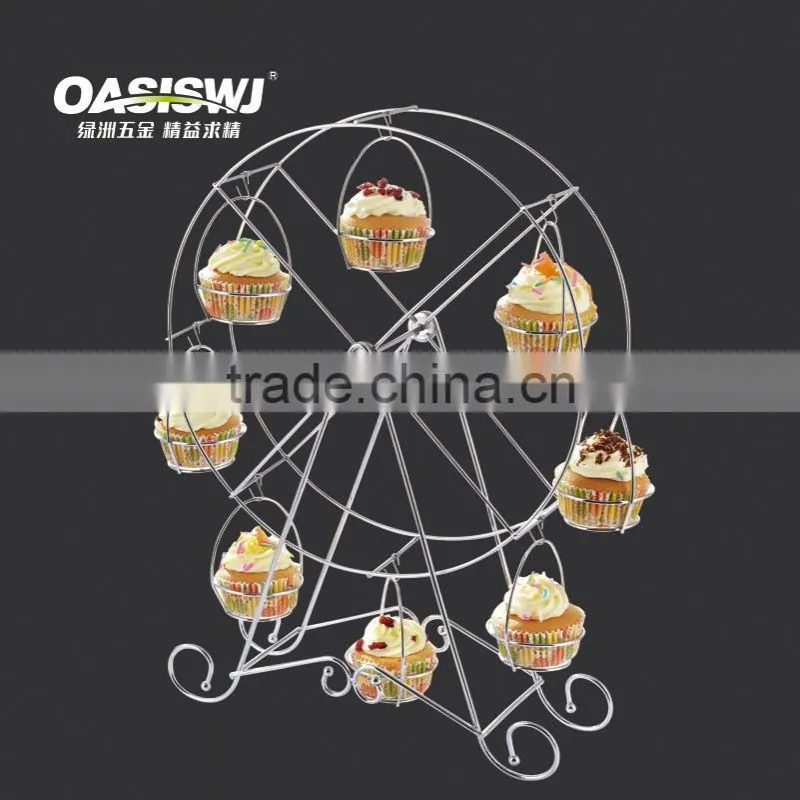Decorative ferris wheel wedding mental cupcake stand