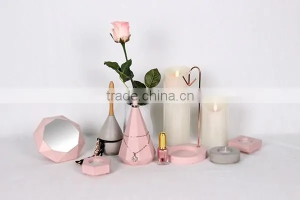Wedding gifts desktop mirror / Homeware knock down concrete mirror