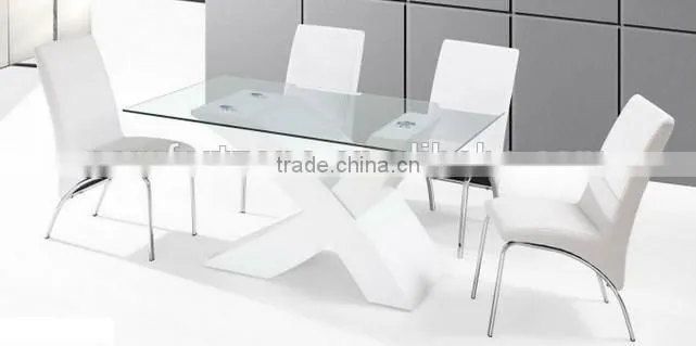 X01 X shape top heavy-duty stainless steel dining table base and chairs
