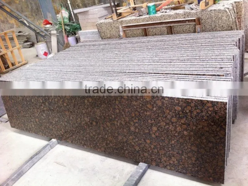 Beautiful polished Baltic Brown granite kitchen countertop