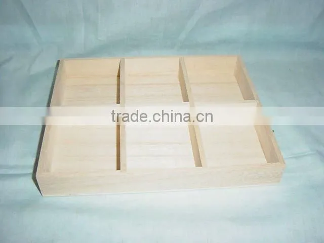 high quality pine wooden box,wooden tray with different tabula