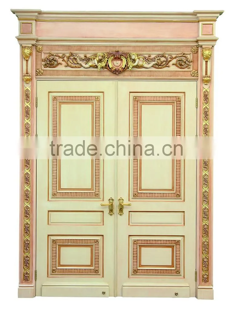Luxury Vintage White Carved Wood Door in French Rococo Style BF11-12241a