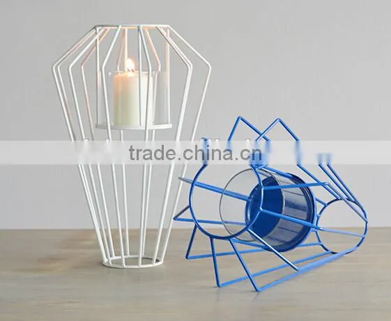 wholesale metal wire candle holder shelf rack