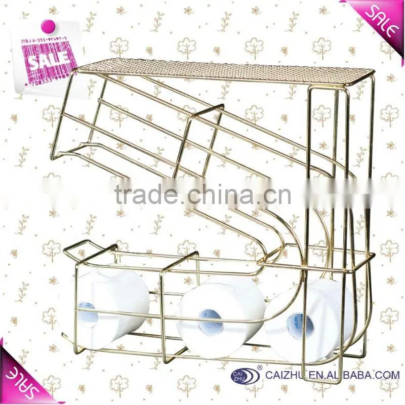 Metal golden paper holder