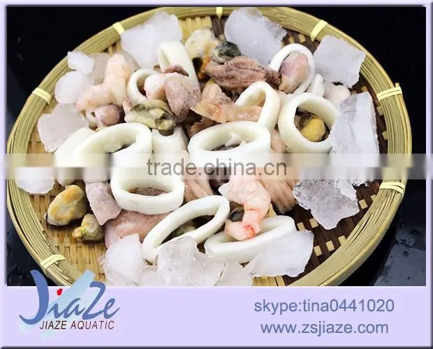 IQF Frozen Seafood Mix (mussel meat,squid ring, octopus cut,surimi)