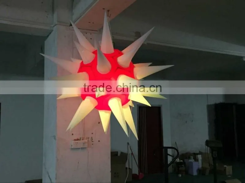 Factory price decorative inflatable led star for party