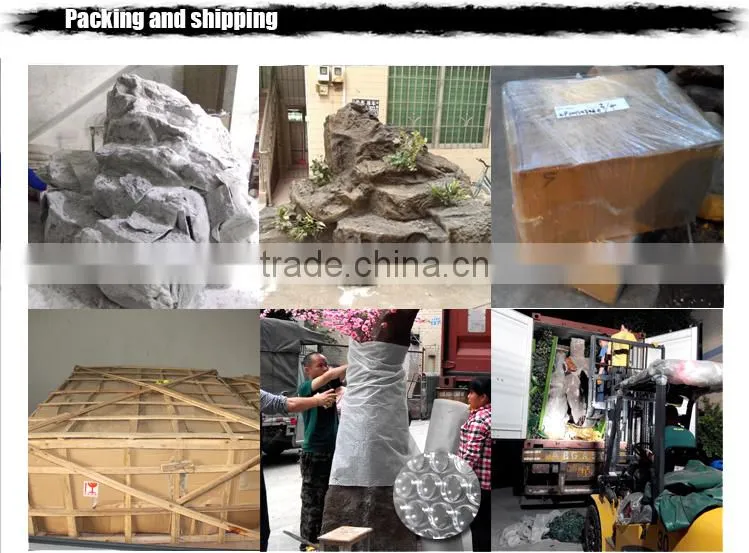 Can be customized artificial waterfall solar fountain garden decorative landscape artificial waterfall fountain