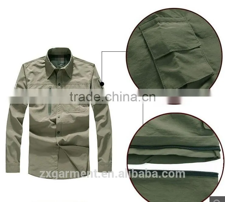 ZX Wholesale Fishing Shirts/Tournament Fishing Shirts/Vented Fishing Shirts/mens long sleeve shirts In Custom Design