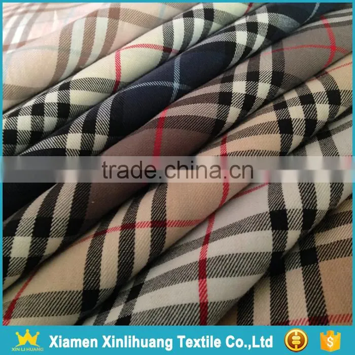 Competetive Price 40S 100% Cotton Yarn Dyed Scotland Shirting Fabric
