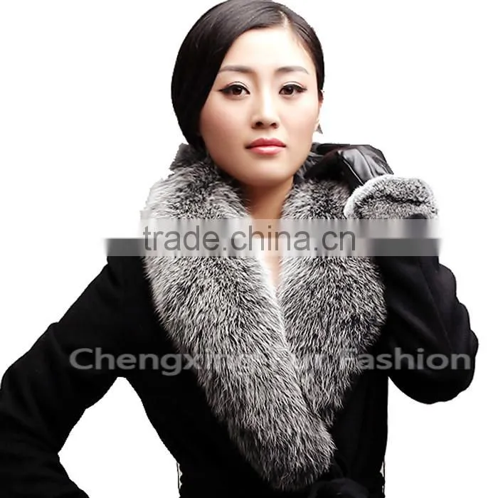 COLLAR-F17B Alibaba Wholesale Accessories Ladies Raccoon Fox Fur Coat Fur Collar