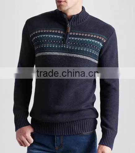 High Quality men's high neck zip sweater (BKNM24)