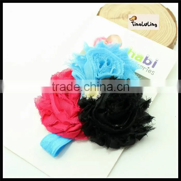 white black pink flowers baby hairband headwear 1.5X 36cm TLLC-49