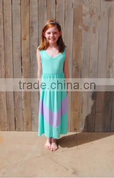 baby dress girls sleeveless dress toddler chevron cotton skirt maxi halter children A-line cotton clothes on sale
