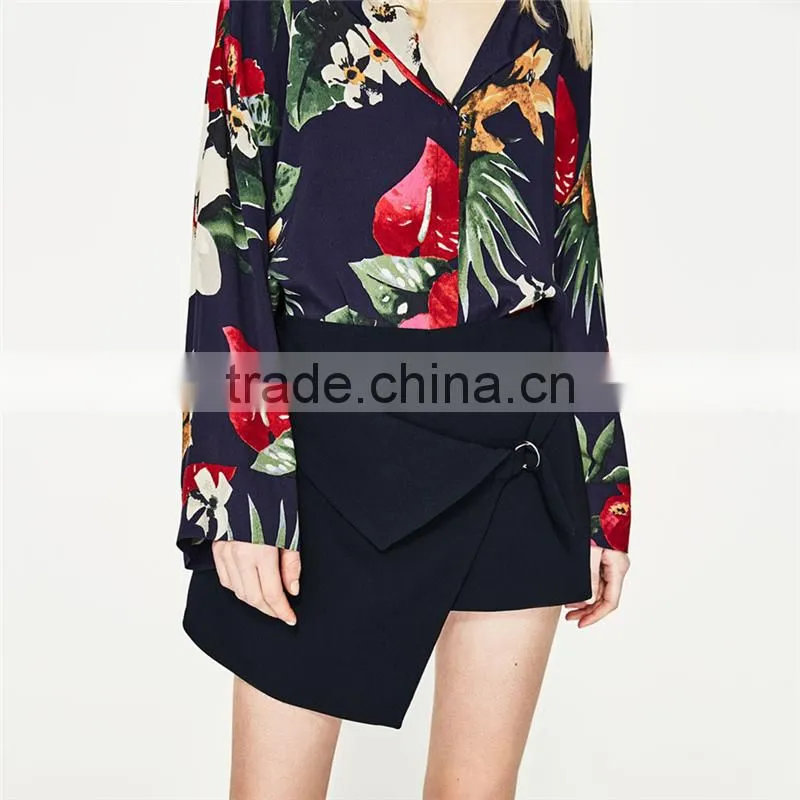 www six photo com new design stylish asymmetrical skort with buckle